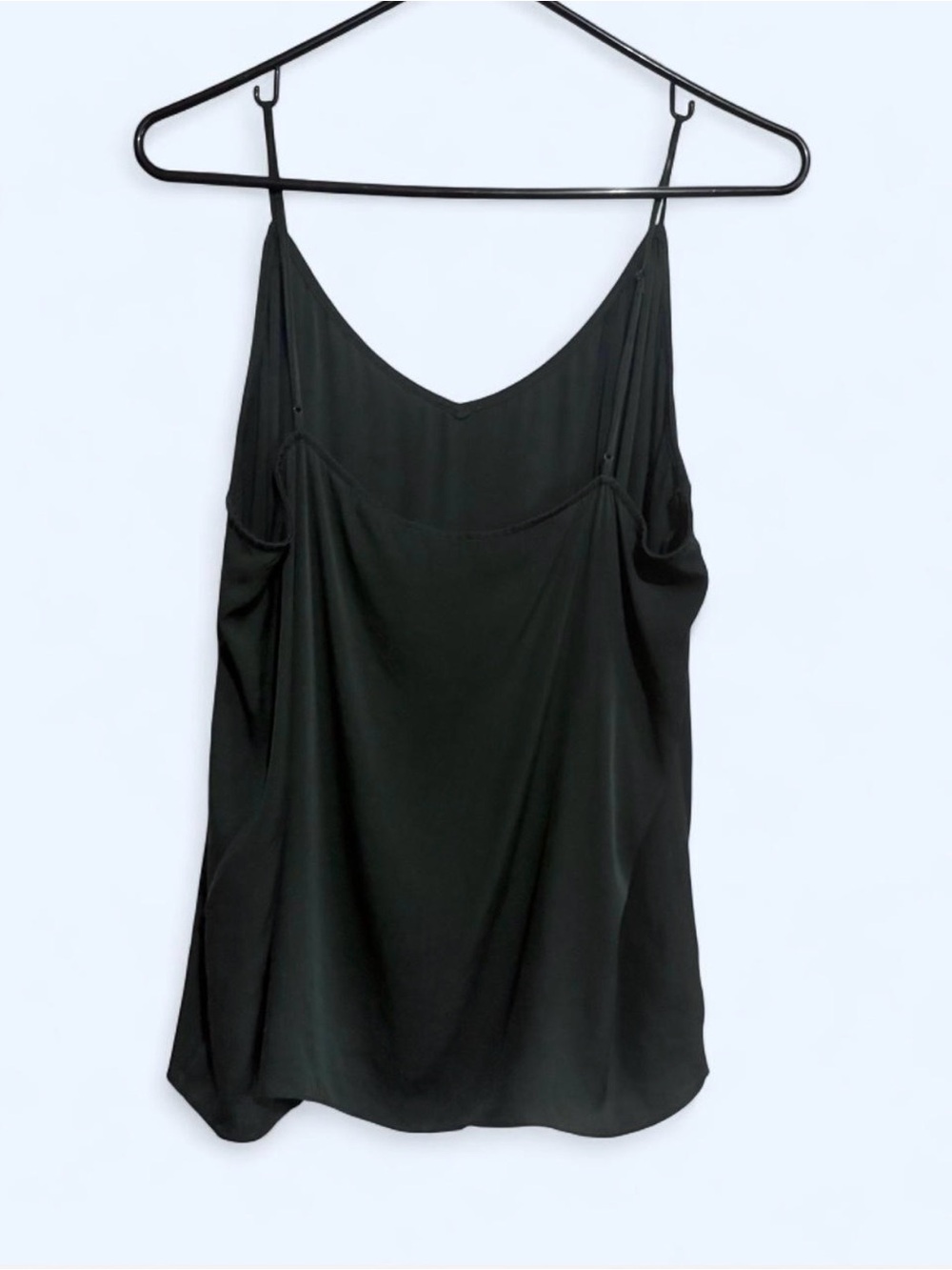 Quince Dark Green Satin Slip Cami - Picture 2 of 6